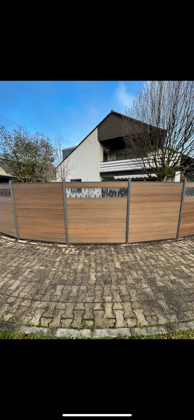 wpc zaun braun